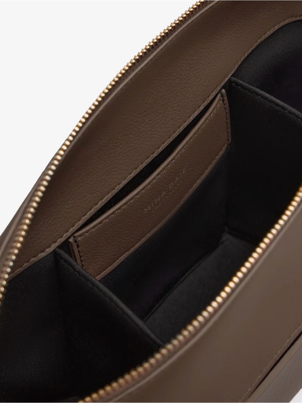 Mina Baie Chocolate Brown Leather Stroller Caddy Vegan Bag - Picture 4 of 4